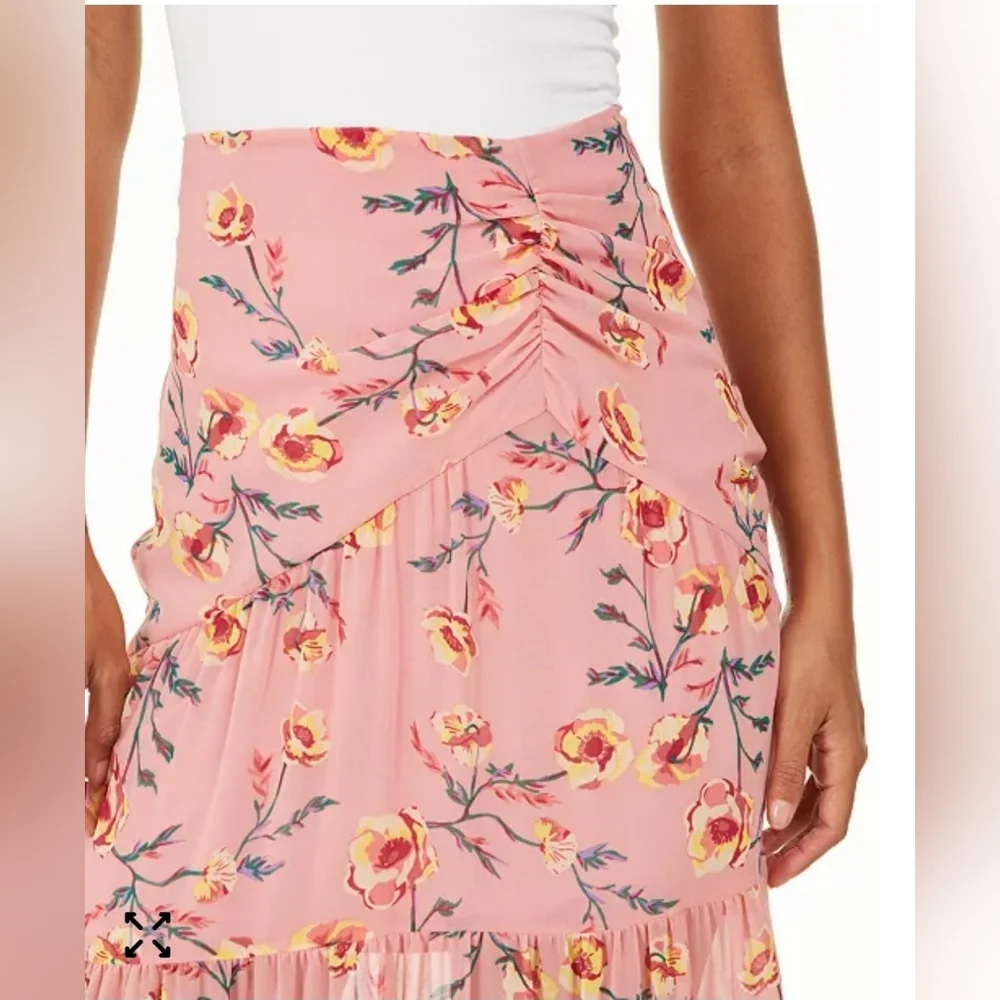 Rachel Zoe Rilo Printed Tiered Skirt‎ Maxi SIZE 8 #022